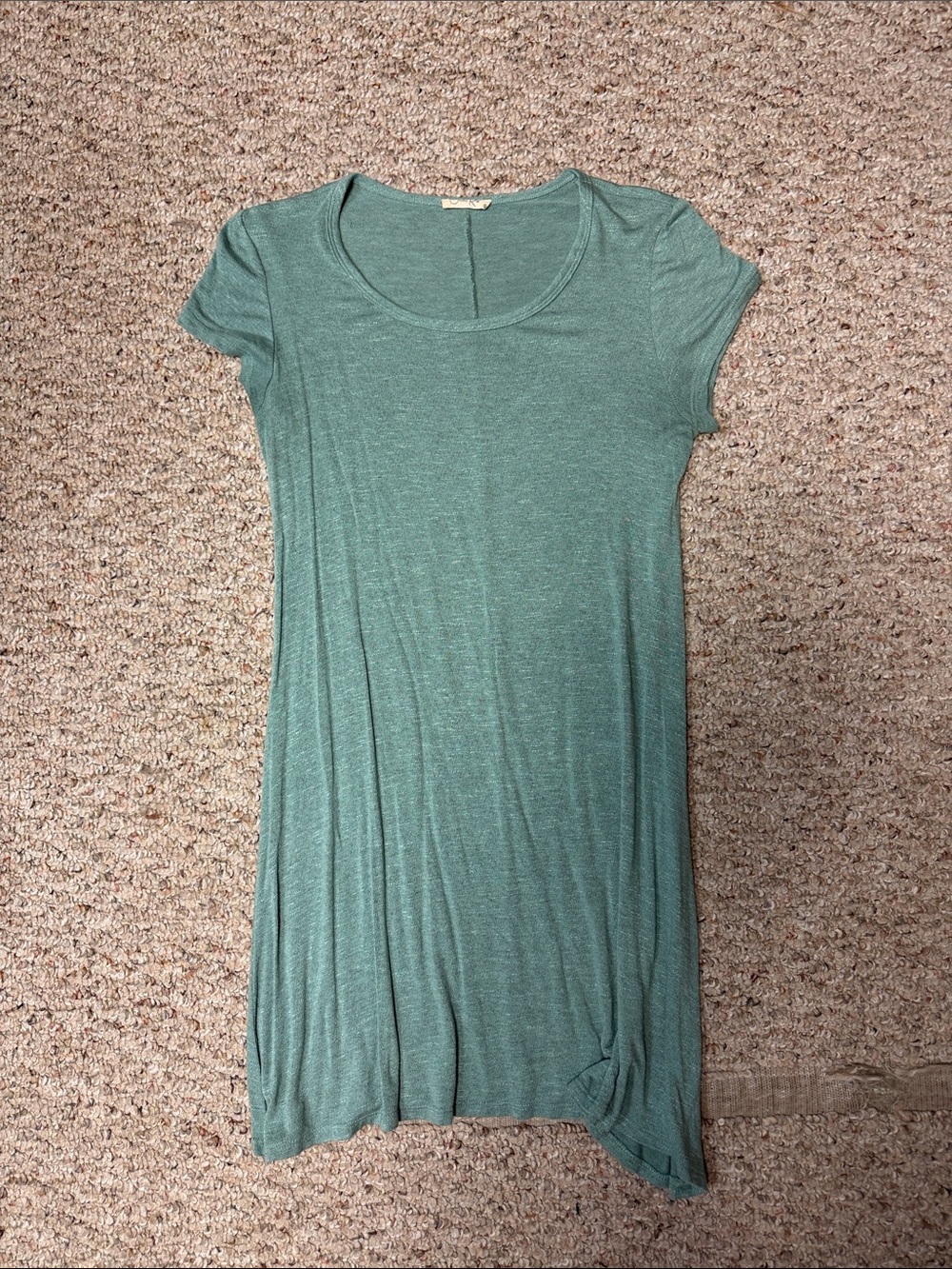 Olivia Rae Dusty Sage Scoop Neck Knit Top with Center Seam
